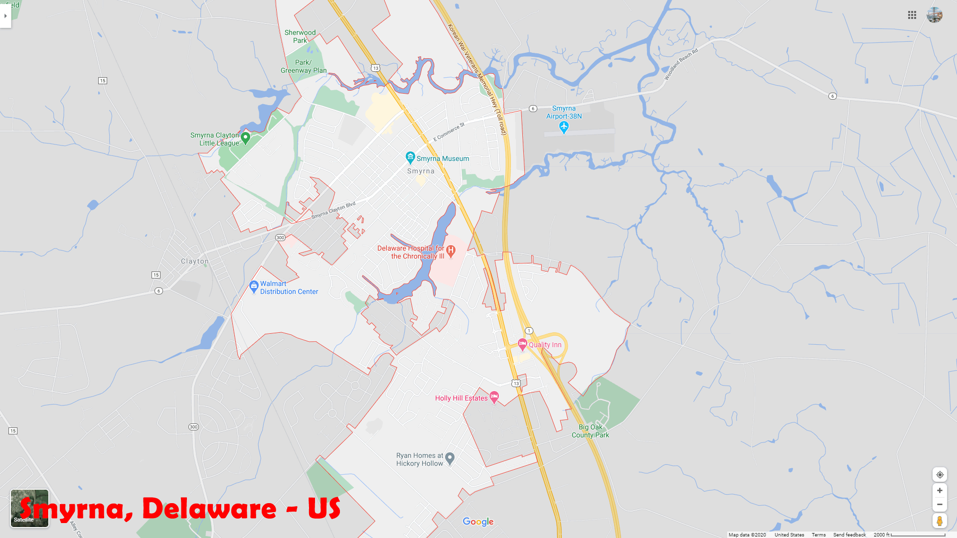Smyrna Delaware Map